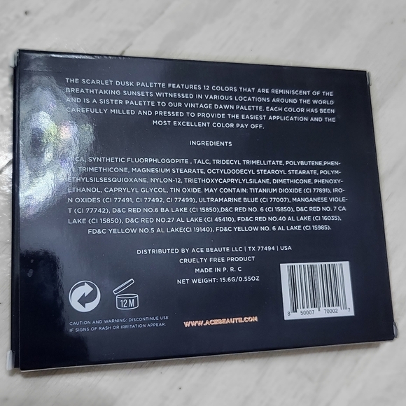 Ace Beaute Scarlet Dusk 12 Color Eyeshadow Palette - Picture 4 of 4